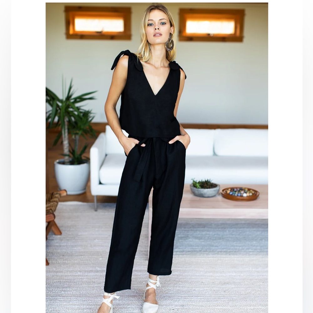 Emerson fry Paris pants in black linen